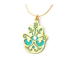 Pendentif Hamsa contre le mauvais œil par S... | Colliers et pendentifs Chai