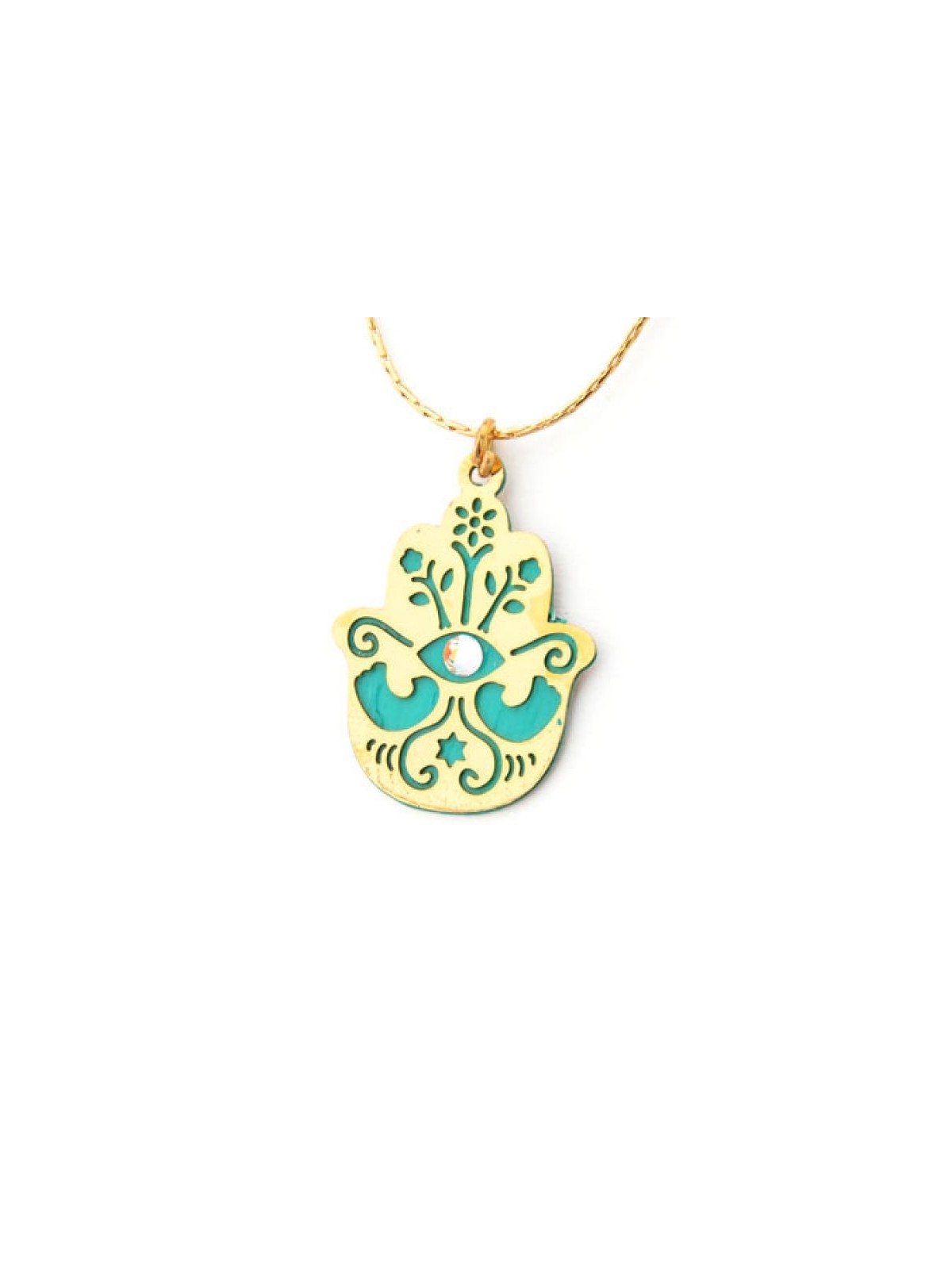 Pendentif Hamsa contre le mauvais œil par S... | Colliers et pendentifs Chai