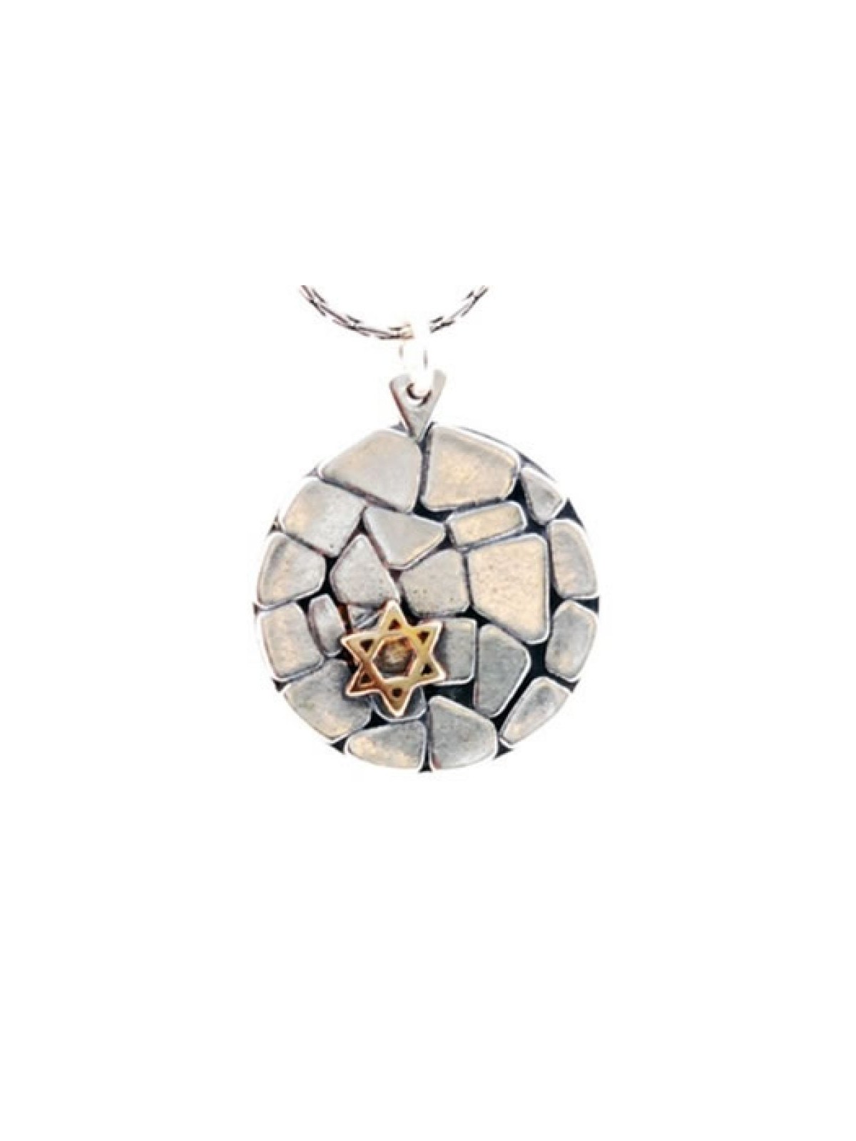 Pendentif Mur Occidental en Argent par Golan Studio | Pendentif juif
