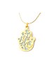 Hamsa Necklace with Flower by Shahaf | Hamsa Necklace