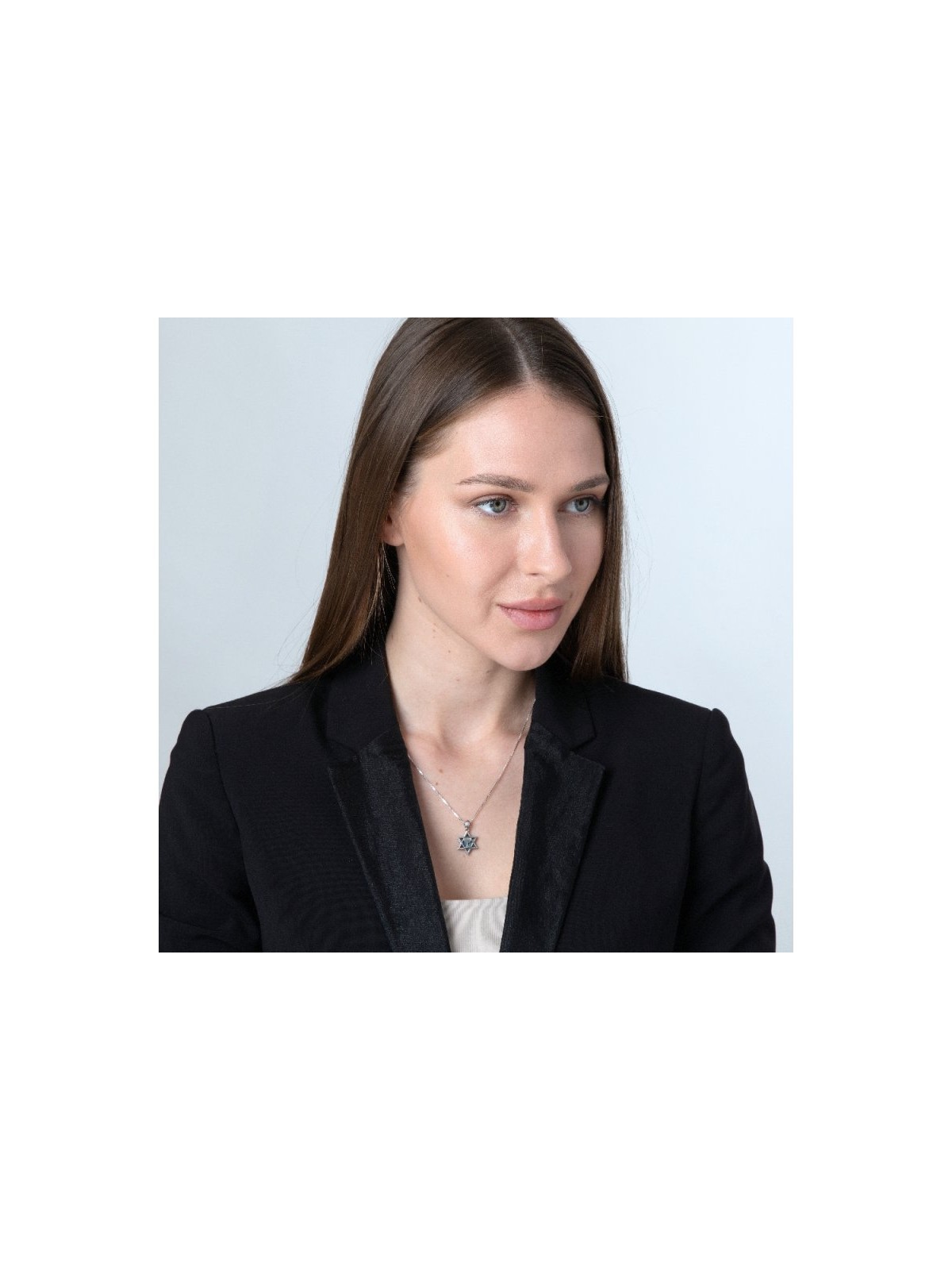 Sterling Silver Star of David Pendant Necklace Eil... | Jewish Pendant