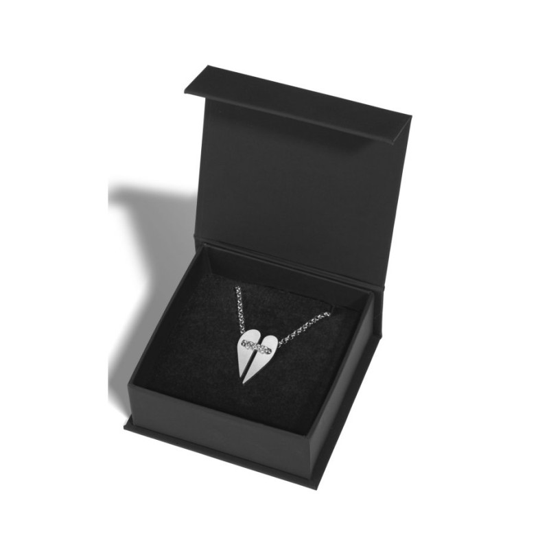 Adi Sidler Collier en acier inoxydable Hearts Unite P... | Pendentif juif