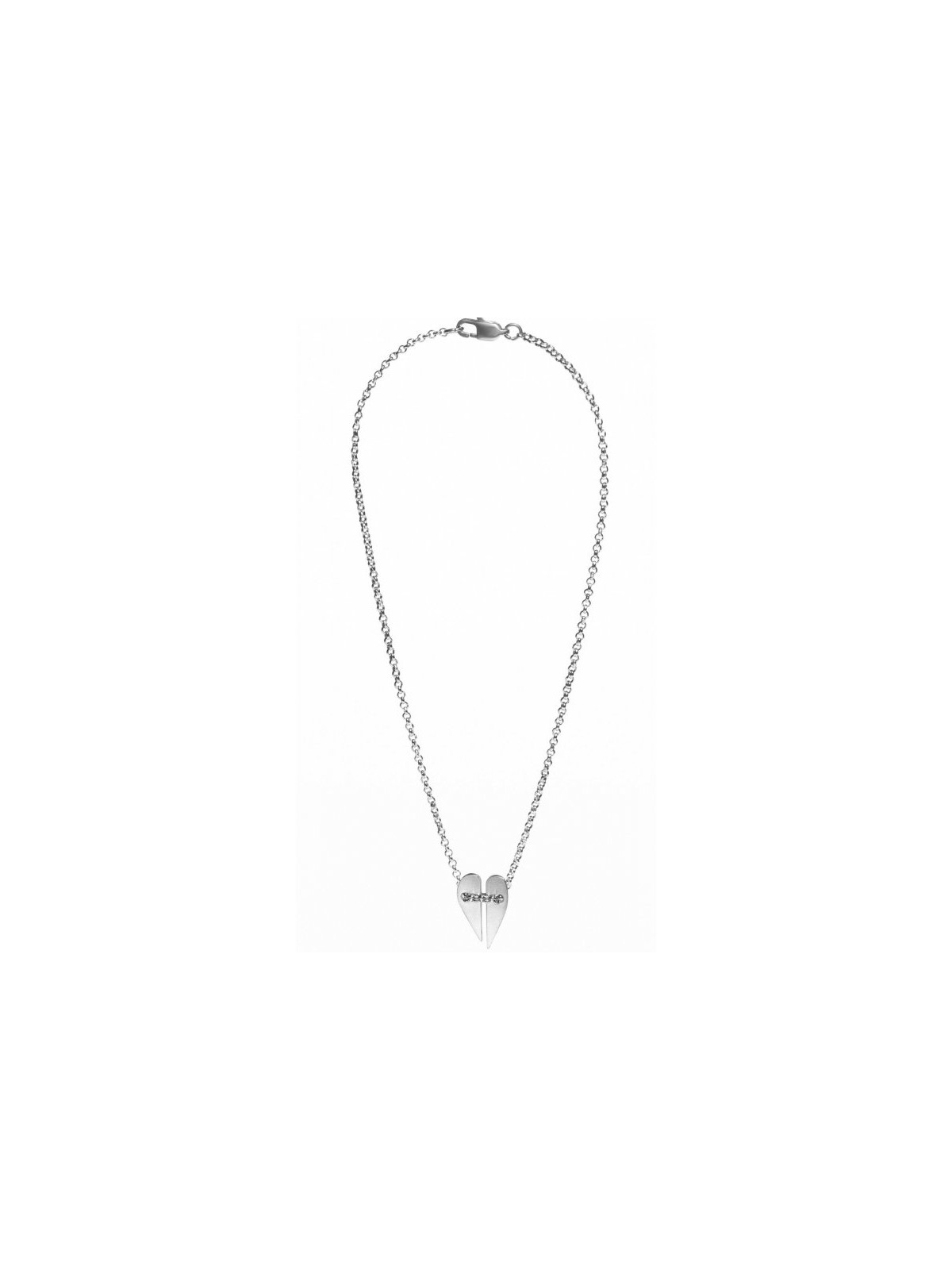 Adi Sidler Collier en acier inoxydable Hearts Unite P... | Pendentif juif
