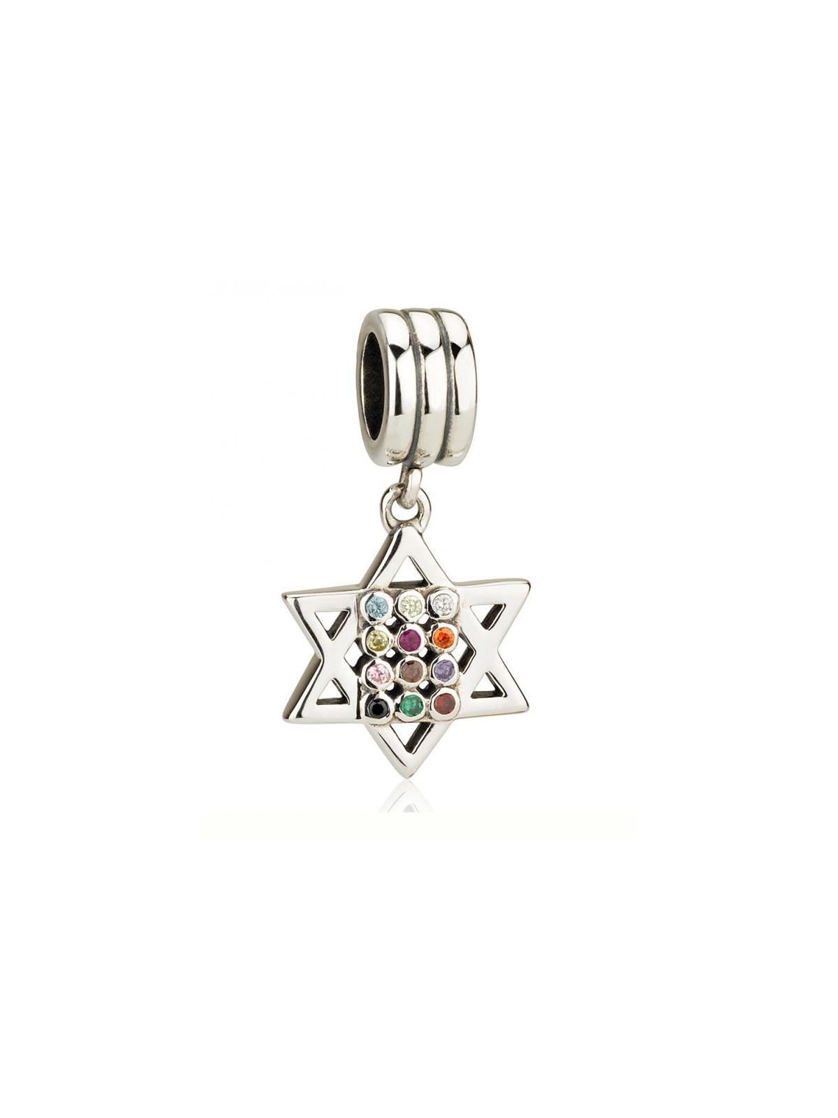 Silver Star of David Hoshen Bracelet Charm | Judaica Charms