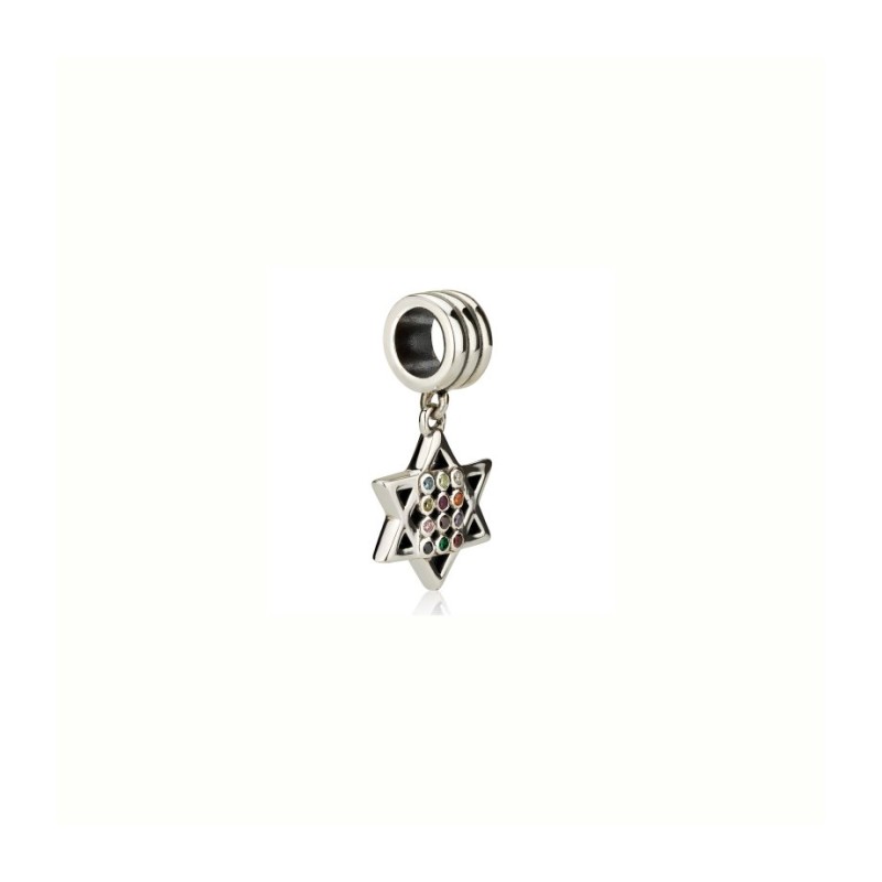 Silver Star of David Hoshen Bracelet Charm | Judaica Charms