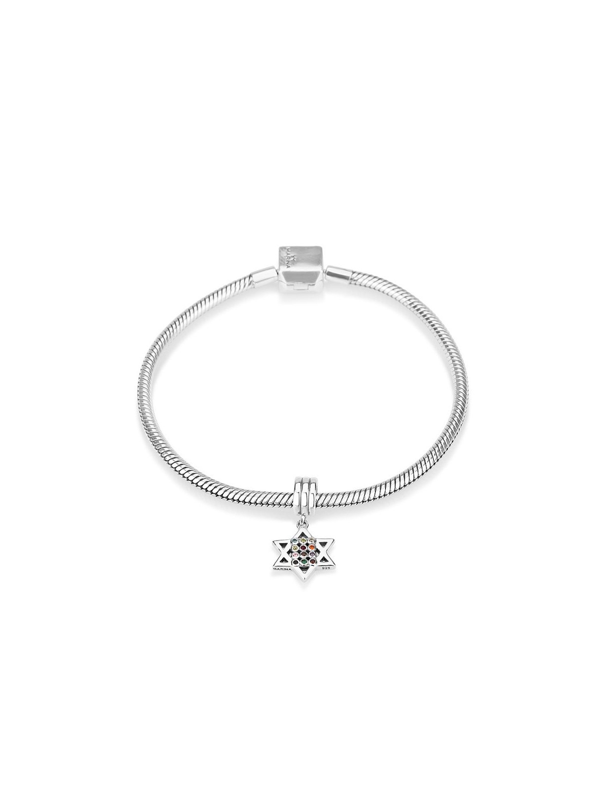 Silver Star of David Hoshen Bracelet Charm | Judaica Charms