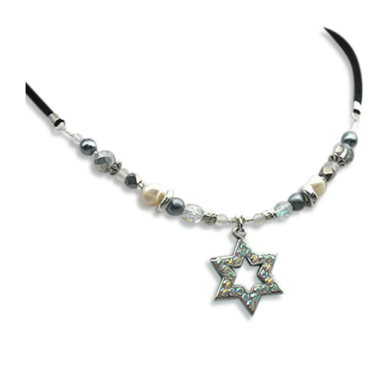 Star of David Sparkle Necklace by Edita | Necklaces by Edita Jewelry