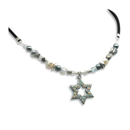 Collier scintillant étoile de David par Edita | Colliers par Edita Jewelry