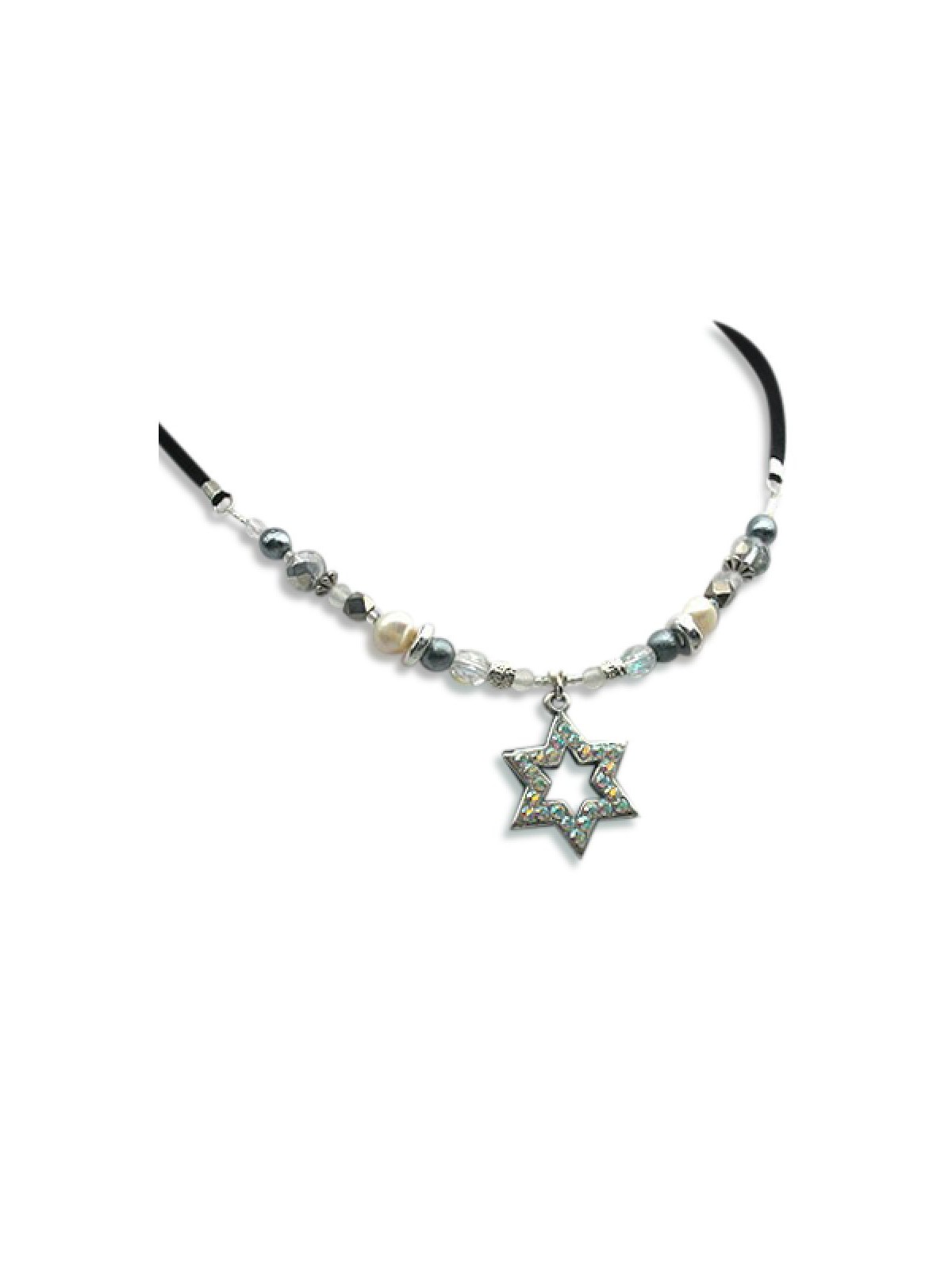 Star of David Sparkle Necklace by Edita | Necklaces by Edita Jewelry