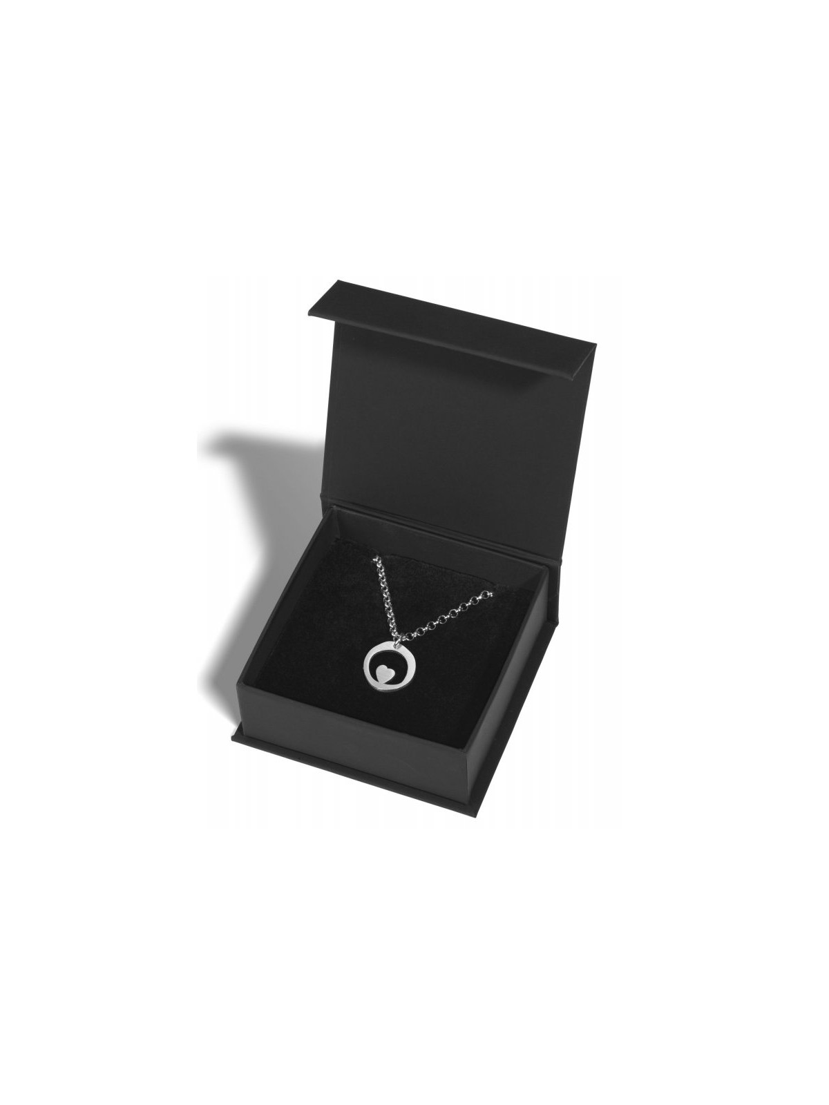 Adi Sidler Collier en acier inoxydable coeur en cercle... | Pendentif juif