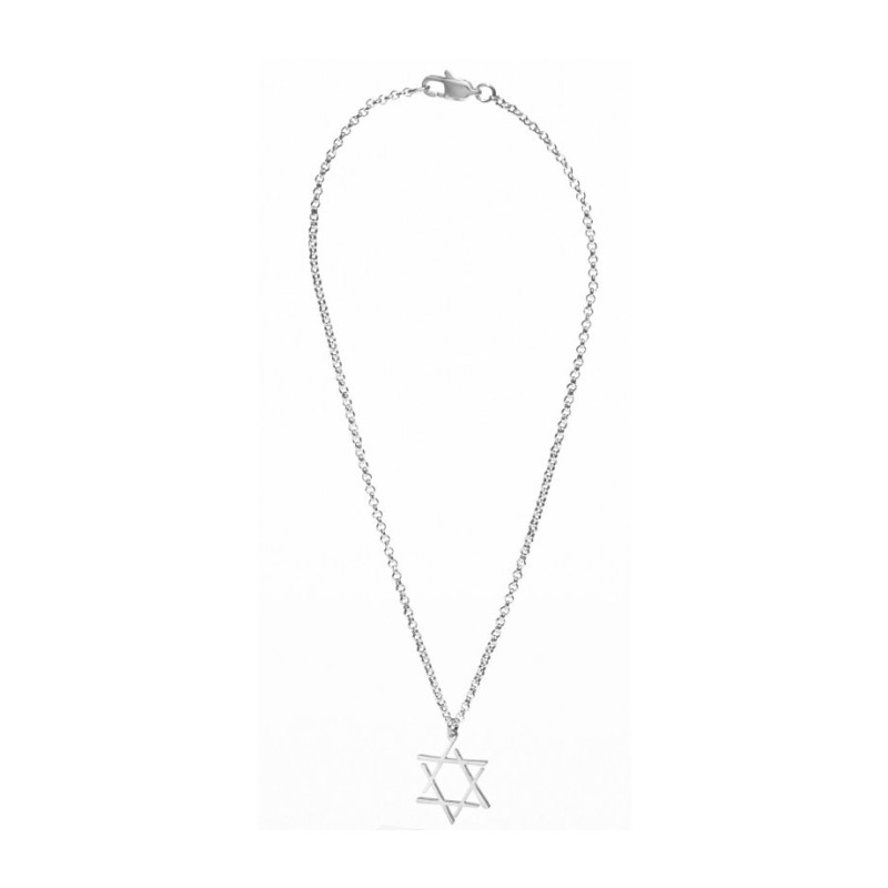 Adi Sidler Collier en acier inoxydable Étoile de David... | Pendentif juif