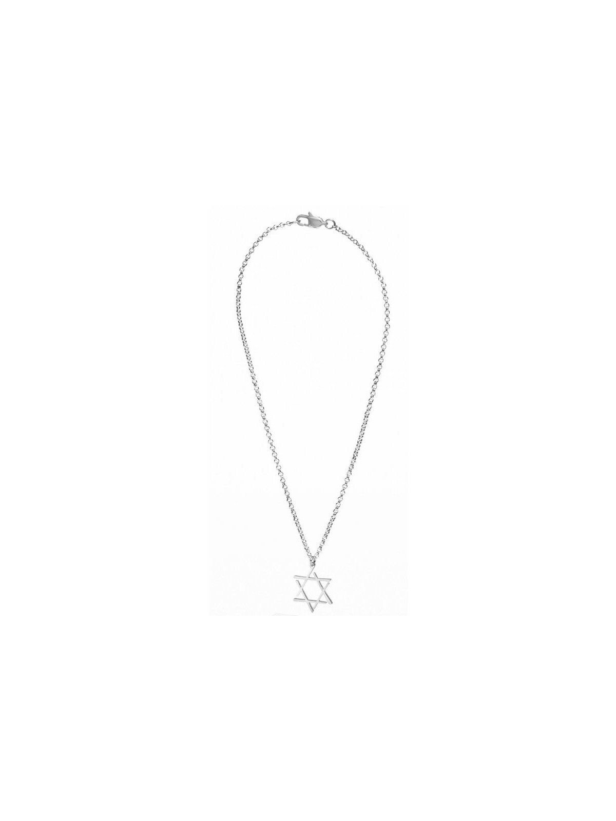 Adi Sidler Collier en acier inoxydable Étoile de David... | Pendentif juif