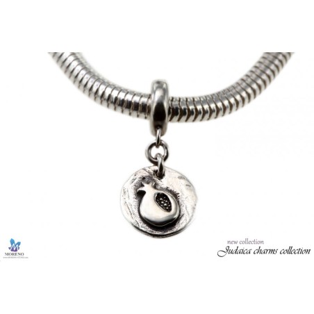 Sterling Silver Pomegranate Charm | Judaica Charms