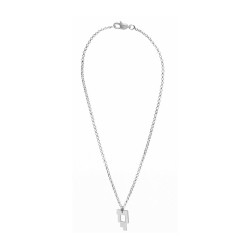 Adi Sidler Stainless Steel Necklace Vertical Lette... | Jewish Pendant