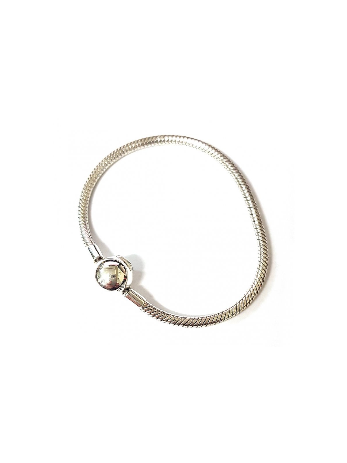 925 Sterling Silver Bracelet for Charms with round... | Judaica Charms