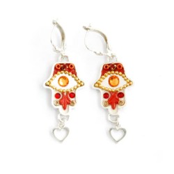 Oriental Hamsa Earrings by Ester Shahaf | Earrings