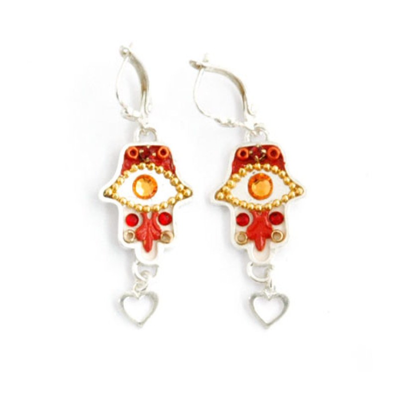 Oriental Hamsa Earrings by Ester Shahaf | Earrings