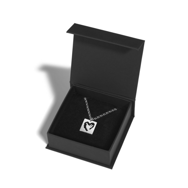 Adi Sidler Stainless Steel Necklace %96 Cutout Hea... | Jewish Pendant