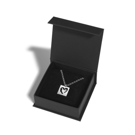 Adi Sidler Collier en acier inoxydable %96 Découpe Hea... | Pendentif juif