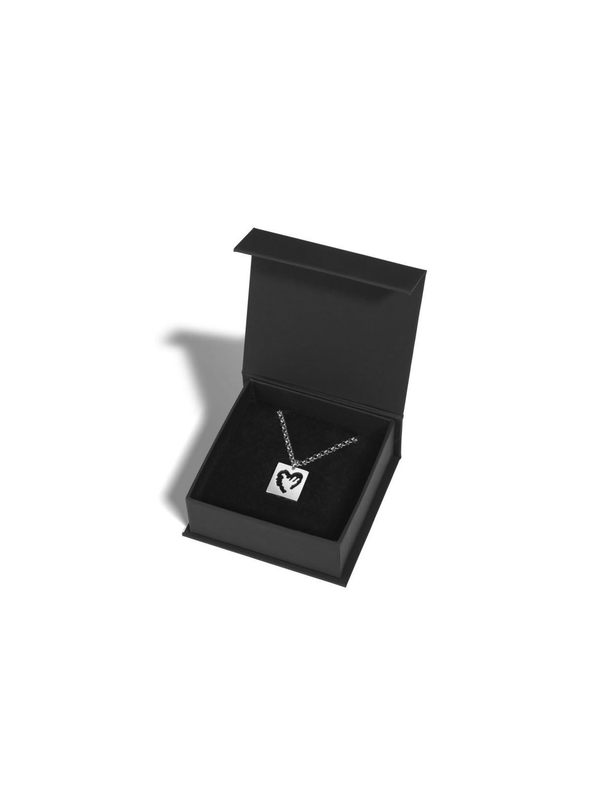 Adi Sidler Collier en acier inoxydable %96 Découpe Hea... | Pendentif juif