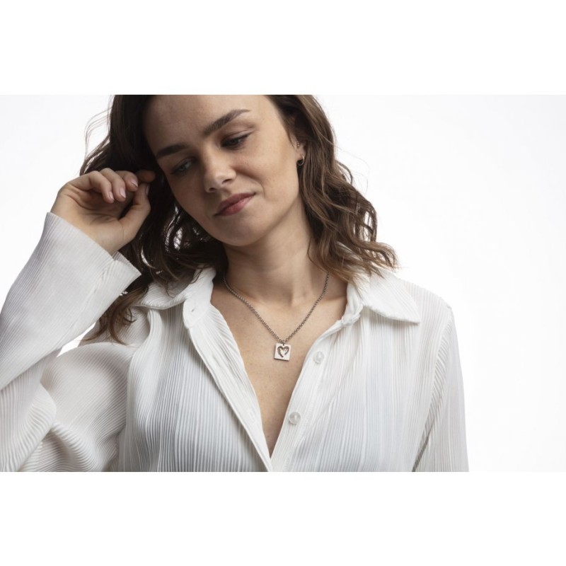 Adi Sidler Stainless Steel Necklace %96 Cutout Hea... | Jewish Pendant