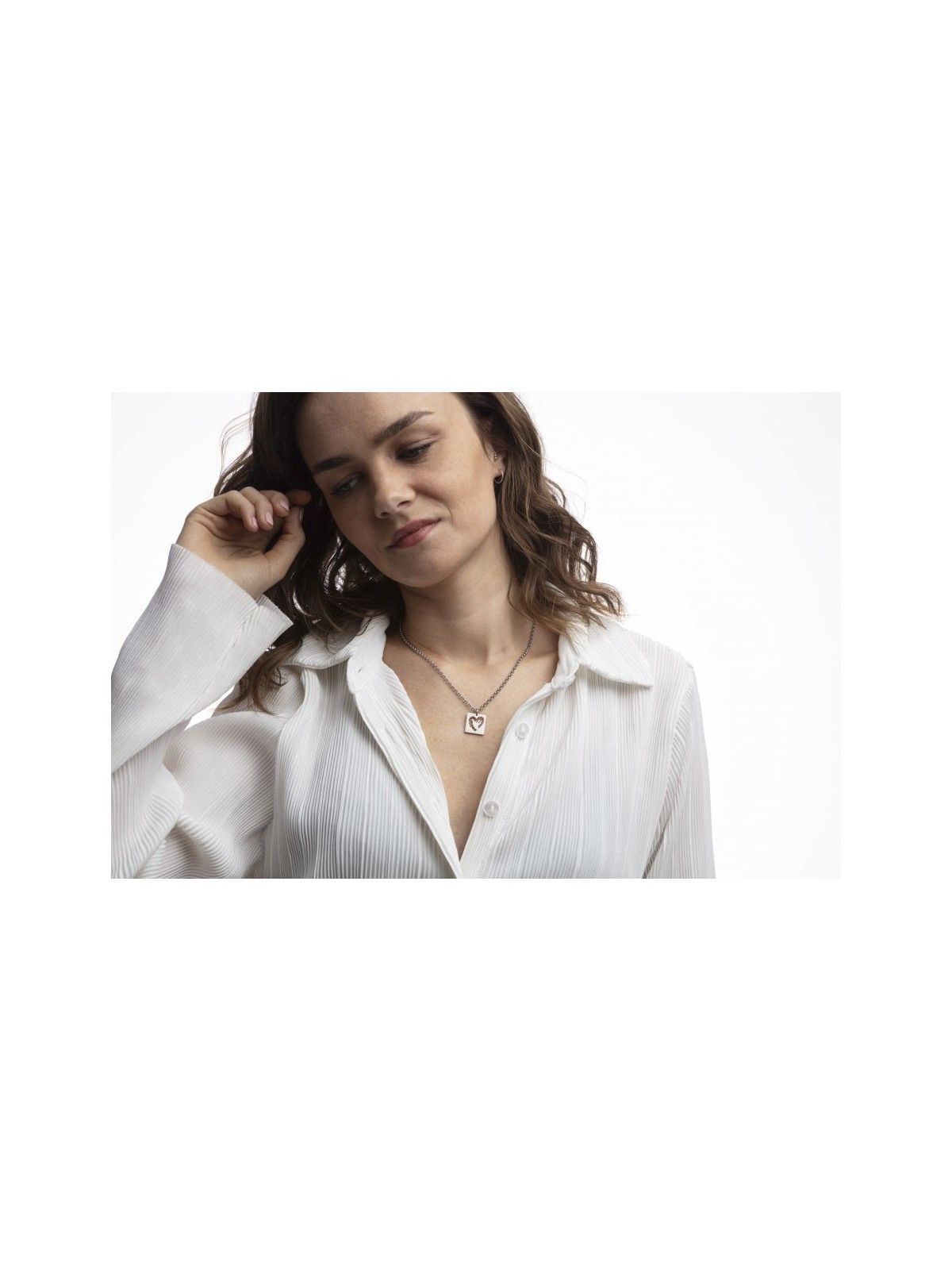 Adi Sidler Collier en acier inoxydable %96 Découpe Hea... | Pendentif juif