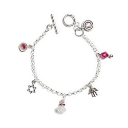 Star of David Bracelet Pink by Ester Shahaf | Bracelets & Anklets