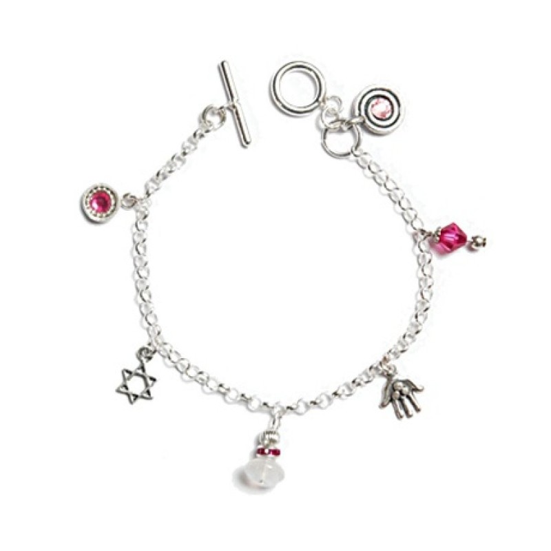 Star of David Bracelet Pink by Ester Shahaf | Bracelets & Anklets
