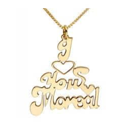 Gold Filled I Love You English Name Necklace | Personalized Jewelry