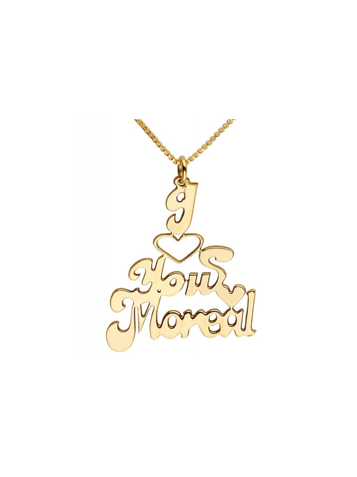 Gold Filled I Love You English Name Necklace | Personalized Jewelry