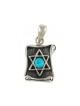 Silver and Opal Star of David Scroll Pendant | Jewish Gift from Israel