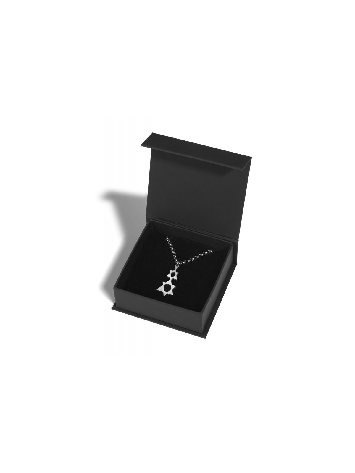 Adi Sidler Collier en acier inoxydable avec double st... | Pendentif juif