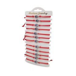 Good Luck Red Cord Bracelets with Hamsas Blue Prot... | Bracelet Packs