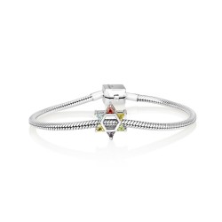 Sterling Silver Colorful Star of David Charm | Judaica Charms
