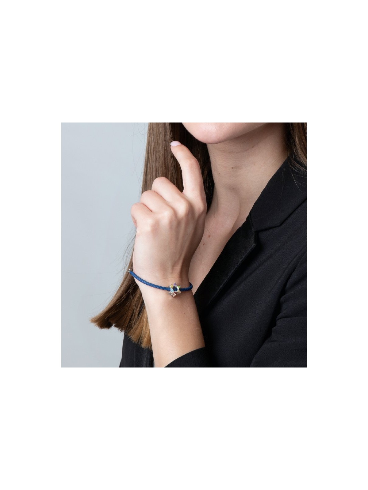 Sterling Silver Colorful Star of David Charm | Judaica Charms