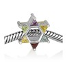 Sterling Silver Colorful Star of David Charm | Judaica Charms