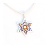 Purple Flower Star of David Necklace b... | Necklaces by Esther Shahaf