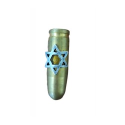 Collier Pendentif Bullet de l'Armée Israélienne en Bronze avec Sta... | Armée israélienne