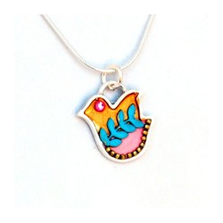 Collier Colombe en Argent avec Branche d'Olivier... | Colliers par Esther Shahaf