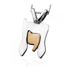 Chai Necklace In Silver and Gold by HaA... | Chai Necklaces & Pendants