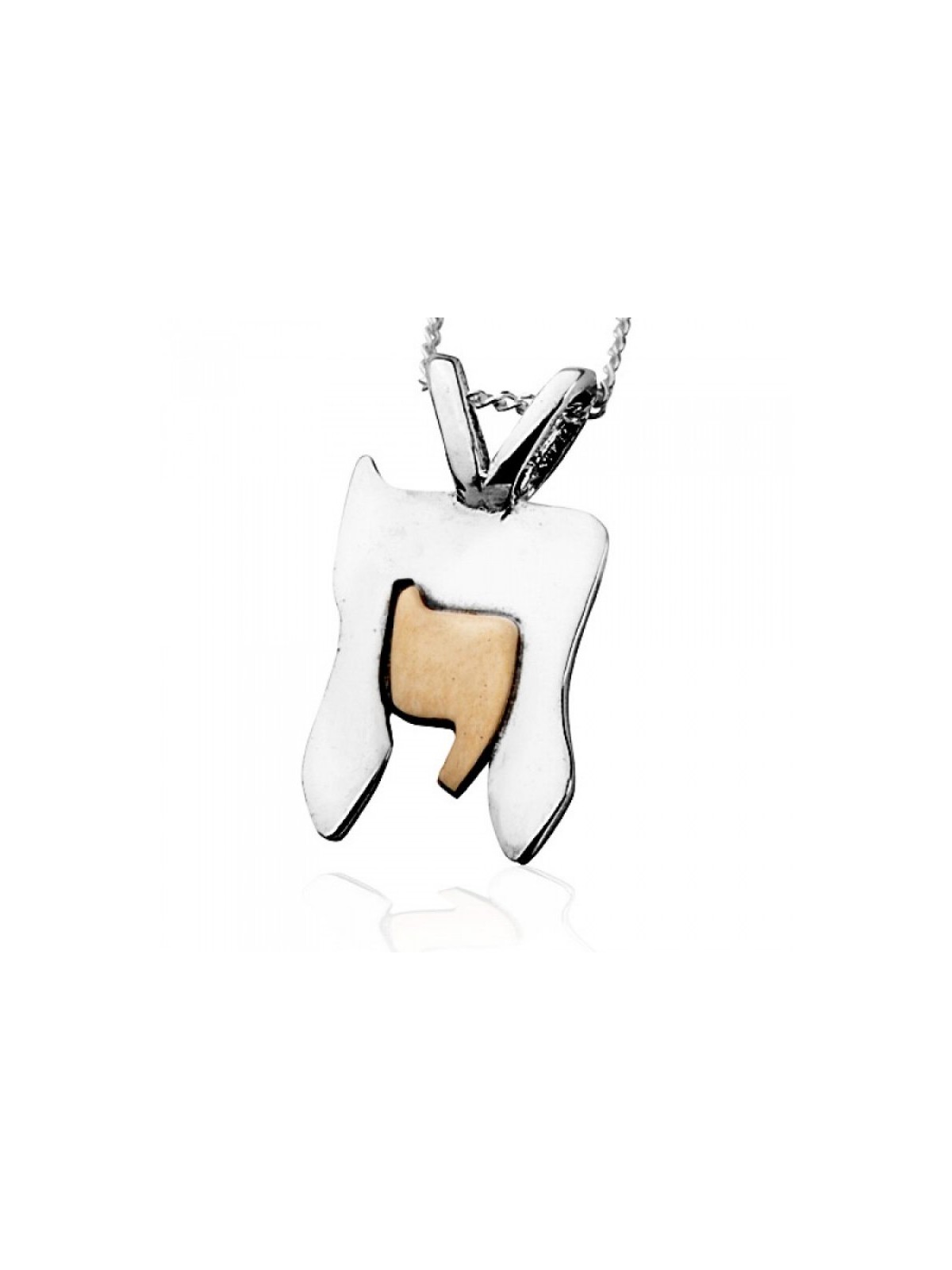 Chai Necklace In Silver and Gold by HaA... | Chai Necklaces & Pendants