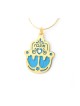 Two Dove Hamsa Necklace Ahava by Ester Shahaf | Hamsa Necklace