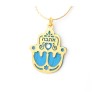 Two Dove Hamsa Necklace Ahava by Ester Shahaf | Hamsa Necklace