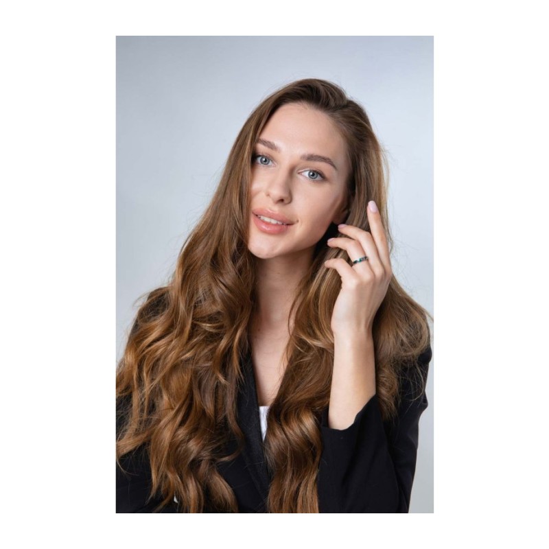 Sterling Silver Ring with Blue Green Eilat Stone and... | Jewish Rings