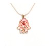 Pink Mini Hamsa Necklace by Ester Shahaf | Hamsa Necklace