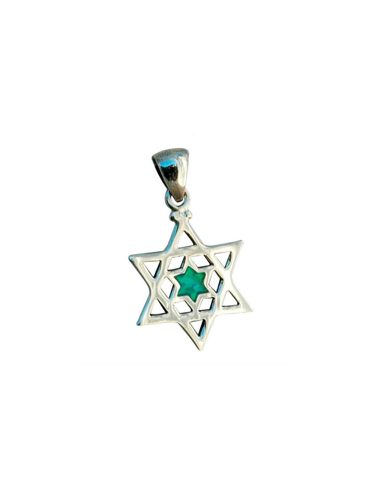 Star of David inside Star of David Silver... | Jewish Gift from Israel