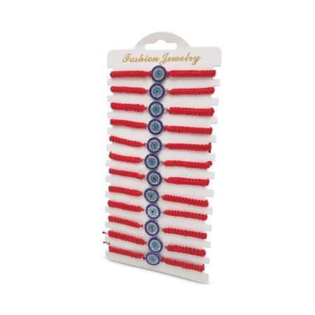 Good Luck Red Cord Bracelets with Blue Protective ... | Bracelet Packs