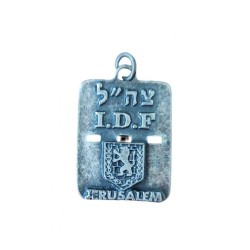 Collier d'étiquette de chien de l'armée israélienne avec l'emblème de Jérusalem... | Armée israélienne
