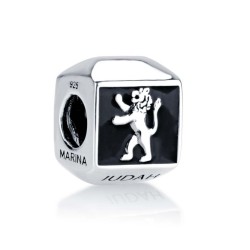 Sterling Silver Square Lion of Judah Charm | Judaica Charms