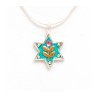 Flower Design Silver Star of David Nec... | Necklaces by Esther Shahaf
